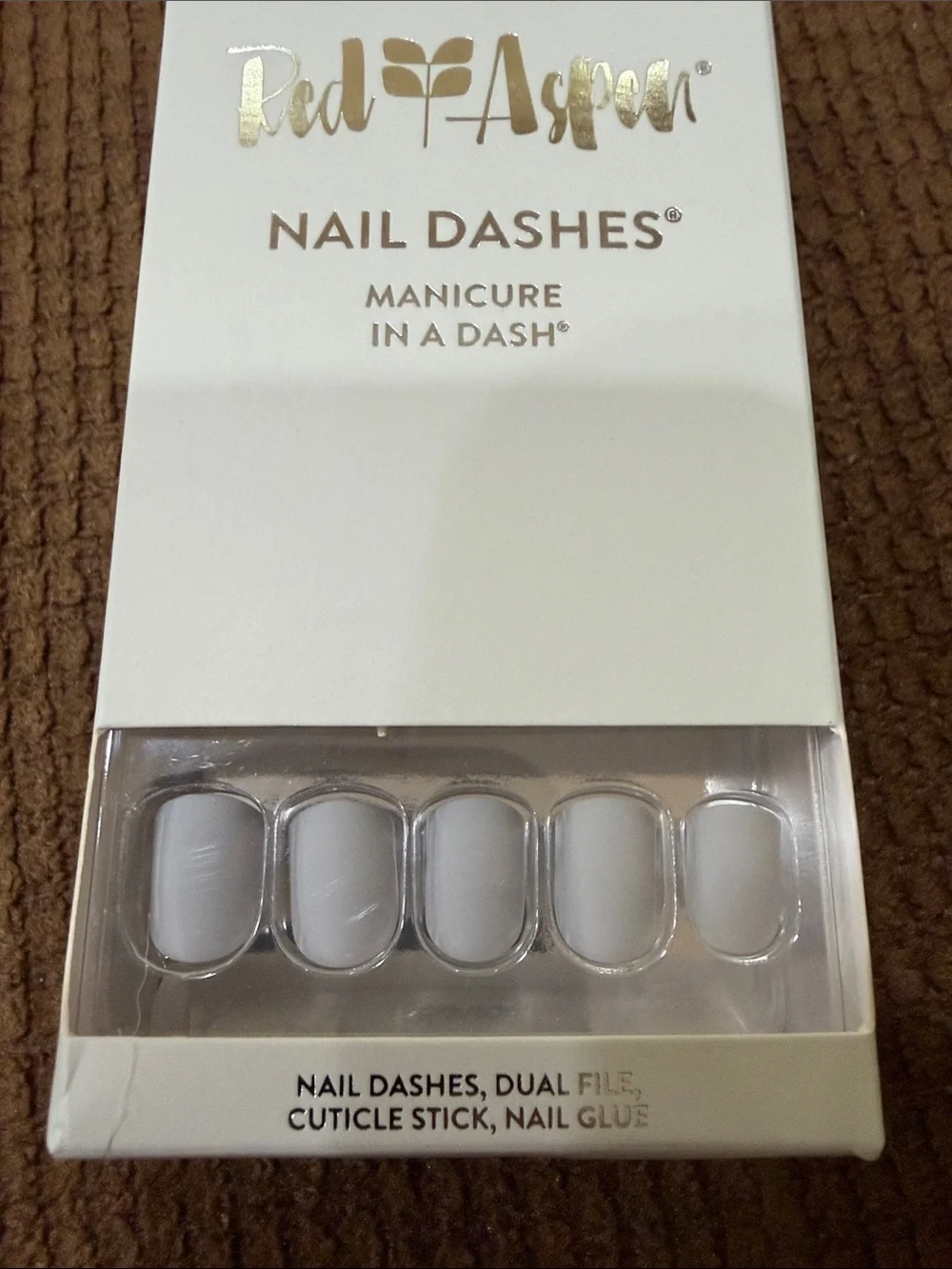 Red Aspen Nail Dashes Press-On Nails - Picture 6 of 13
